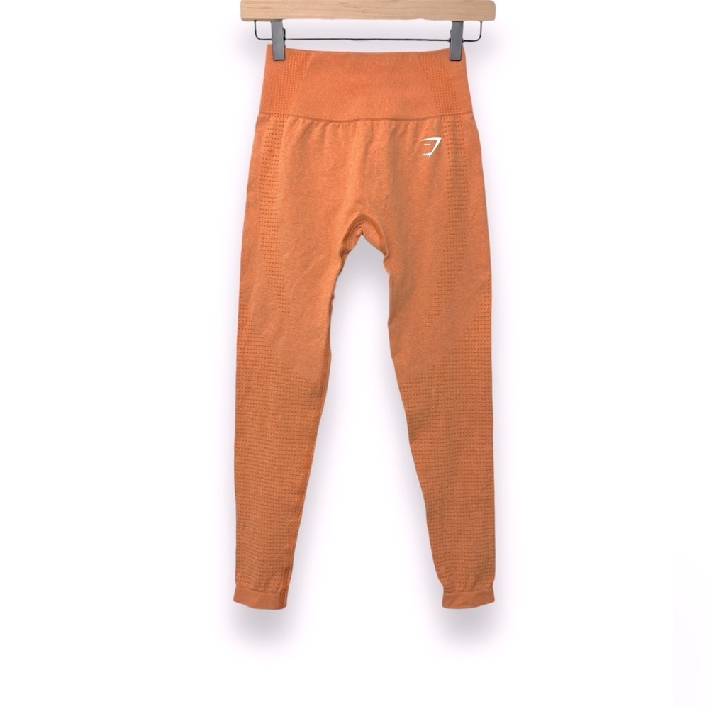Gymshark Vital Seamless Marled Apricot Leggings Active Sport Pants Small - Picture 5 of 15